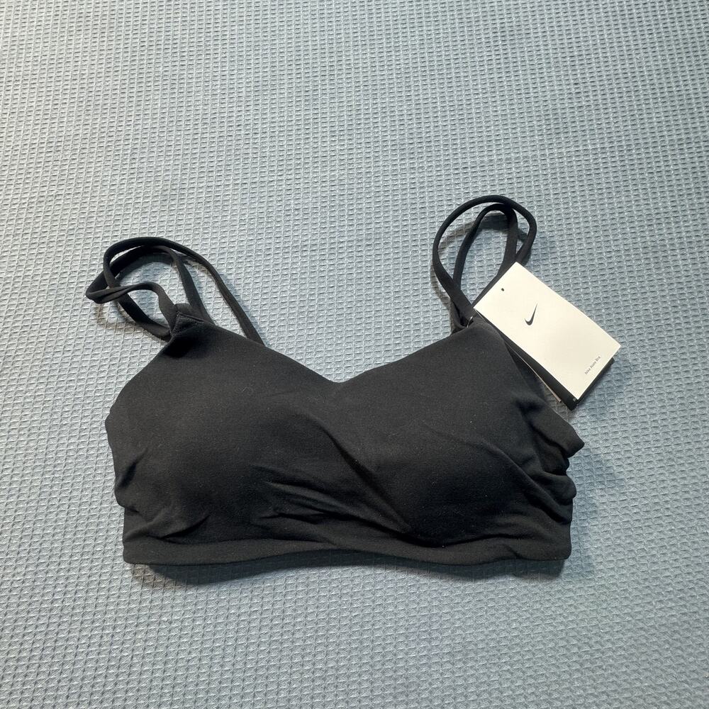 Nike Women's‎ Light-Support Padded Sports Bra Sz S Black Brand New
